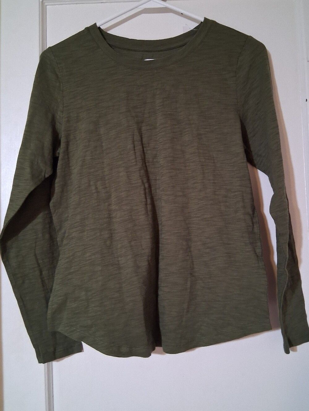 Old Navy Olive Green EveryWear Long-Sleeve Crew-Neck T-Shirt Women's Size XS - Picture 4 of 8